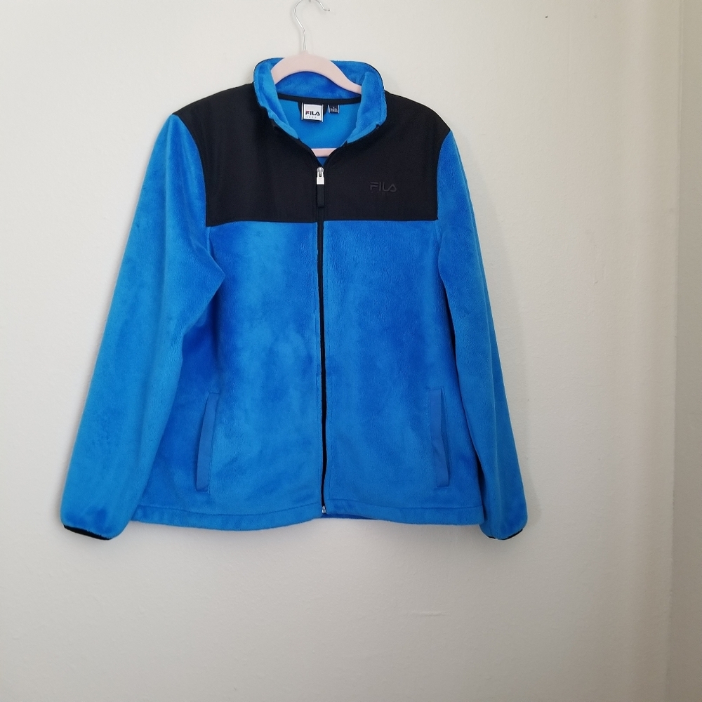 Fila Women's Blue and Black Jacket Size L